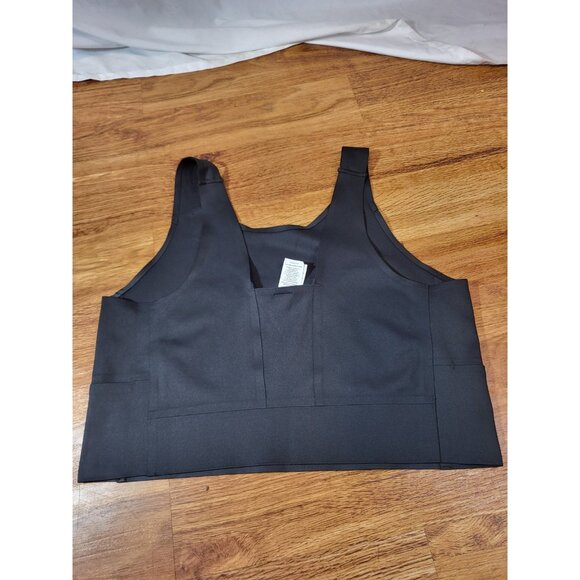 Brooks Womans XL Black Run Within Crop Tank - Picture 2 of 4